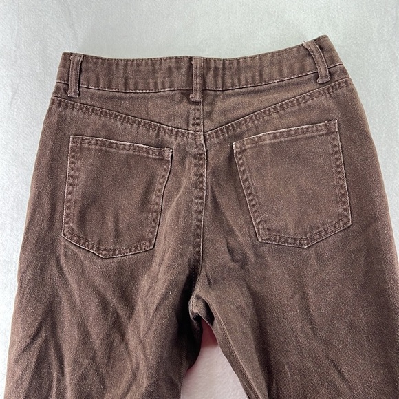 Refuge Brown Jeans Mom Skinny Straight Ankle High Rise Juniors Size 5 Pants - Picture 4 of 10